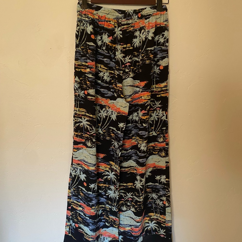 Free People Intimates Tropical Blue Lagoon Wide-Leg Pants Small - Picture 7 of 8